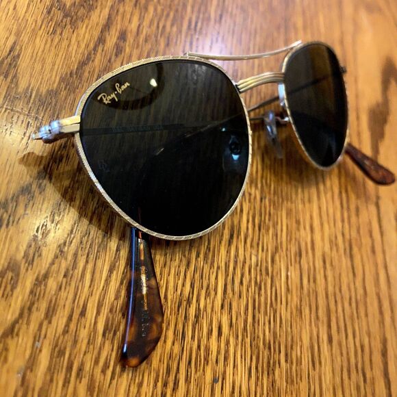 RAY-BAN B&L BAUSCH & LOMB W1754 RETRO ROUND GOLD FRAME LENS AVIATOR SUNGLASSES main image 7